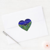 Royal Blue Peacock Envelope Seal Hart Sticker (Envelop)