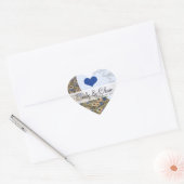Royal Blue Peacock Feathers Wedding Sticker (Envelop)