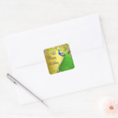 Royal Blue Peacock Happy Birthday Sticker (Envelop)