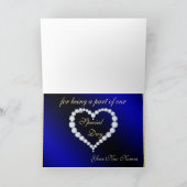 Royal Blue Peacock - Hartelijk dank Bedankkaart (Binnen)