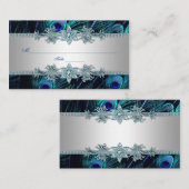 Royal Blue Peacock Zitplaatsen Kaarten Plaatskaartje (Voorkant / Achterkant)