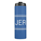 Royal Blue Personalized Monogram Initialen Drink Thermosbeker (Voorkant)