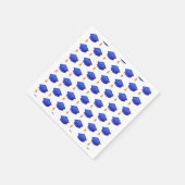 Royal Blue Pet Pattern Afstuderen servet (Hoek)