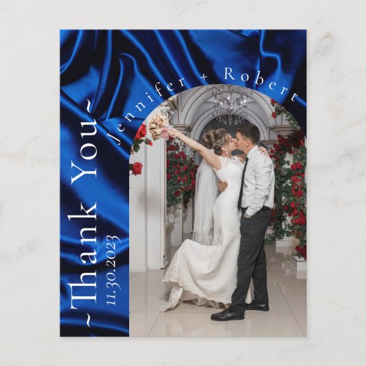 Royal Blue Photo Budget Weddenschap Flyer (Voorkant)