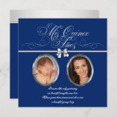 Royal Blue Photo Quinceanera Uitnodigingen (Voorkant / Achterkant)