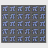Royal Blue Pi symbool Cadeaupapier (Vlak)