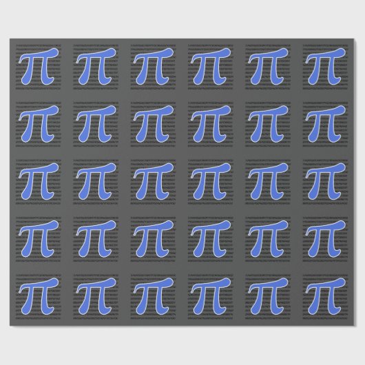 Royal Blue Pi symbool Cadeaupapier (Vlak)