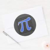 Royal Blue Pi symbool Ronde Sticker (Envelop)