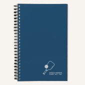 Royal Blue Pickleball Paddle & Ball Persoonlijk Notitieboek (Voorkant)