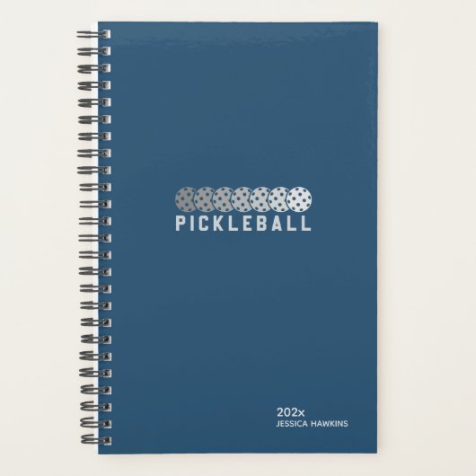 Royal Blue Pickleball Personal Weekly Planner (Voorkant)