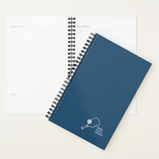 Royal Blue Pickleball Personal Weekly Planner (Display)