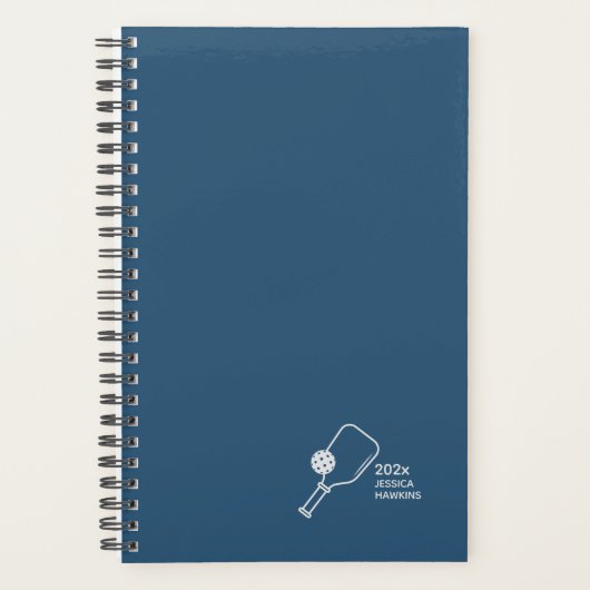 Royal Blue Pickleball Personal Weekly Planner (Voorkant)