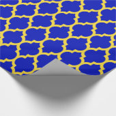 Royal Blue Pineapple Yellow Moroccan #4 Cadeaupapier (Hoek)