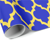 Royal Blue Pineapple Yellow Moroccan #4 Cadeaupapier (Rol Hoek)