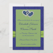 Royal Blue Pleats en Chartreuse Save the Date (Achterkant)