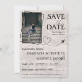 Royal Blue Poland Passport Bewaar de datum Save The Date (Achterkant)