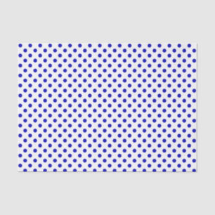 Royal Blue Polka Dot over White Tissue Paper Tissuepapier