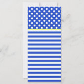 Royal Blue Polka Dots en Stripes-Monogram STaylor (Achterkant)