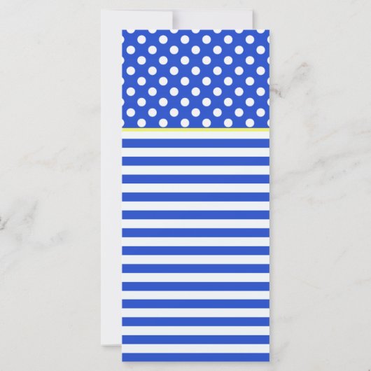 Royal Blue Polka Dots en Stripes-Monogram STaylor (Achterkant)