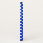 Royal Blue Polka Dots en Stripes-Monogram STaylor Case-Mate iPhone Case (Achterkant/links)