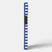 Royal Blue Polka Dots en Stripes-Monogram STaylor Case-Mate iPhone Case (Achterkant / Rechts)