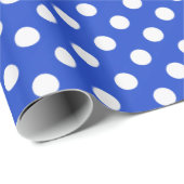 Royal Blue Polka Dots en Stripes van Shirley Taylo Cadeaupapier (Rol Hoek)