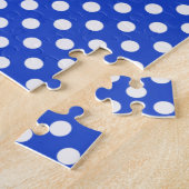 Royal Blue Polka Dots en Stripes van Shirley Taylo Legpuzzel (Zijkant)