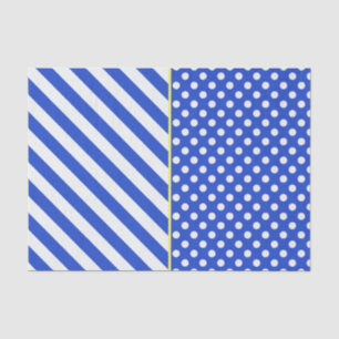 Royal Blue Polka Dots en Stripes van Shirley Taylo Tissuepapier
