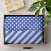 Royal Blue Polka Dots en Stripes van Shirley Taylo Tissuepapier (Geschenk)