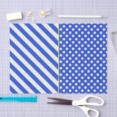 Royal Blue Polka Dots en Stripes van Shirley Taylo Tissuepapier (Craft)