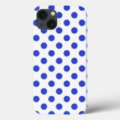 Royal blue polka stipt Hoesje-Mate iPhone case (Achterkant)