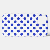 Royal blue polka stipt Hoesje-Mate iPhone case (Achterkant (horizontaal))