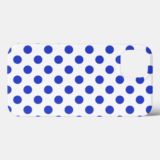 Royal blue polka stipt Hoesje-Mate iPhone case (Achterkant (horizontaal))