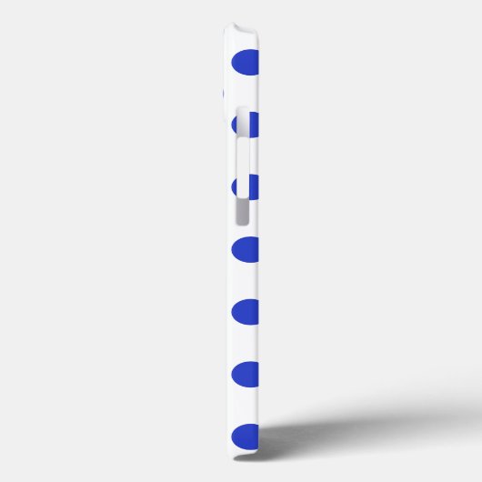 Royal blue polka stipt Hoesje-Mate iPhone case (Achterkant / Links)