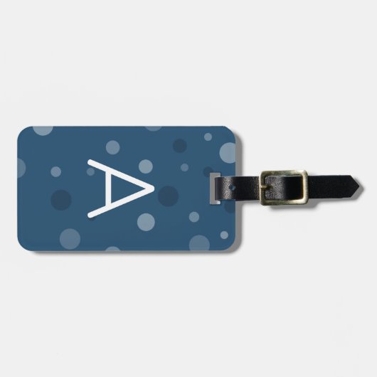 Royal Blue Pop Stippen Bagagelabel (Voorkant horizontaal)