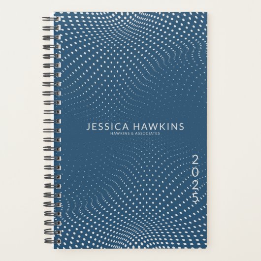 Royal Blue Pop Stippen Jaarlijks Planner (Voorkant)