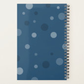 Royal Blue Pop Stippen Jaarlijks Planner (Achterkant)