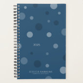 Royal Blue Pop Stippen Jaarlijks Planner (Voorkant)