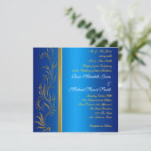 Royal Blue Popular Wedding Uitnodiging (Staand voorkant)