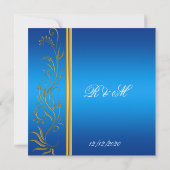 Royal Blue Popular Wedding Uitnodiging (Achterkant)