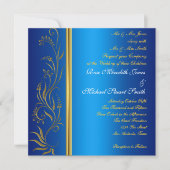 Royal Blue Popular Wedding Uitnodiging (Voorkant)