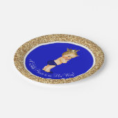 Royal Blue Prince Baby shower Papieren Bordje (Gekanteld)