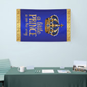 Royal Blue Prince Crown Boy Baby shower Spandoek (Beurs)