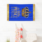 Royal Blue Prince Crown Boy Prince Baby shower Spandoek (Insitu)