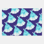 Royal Blue Princess Birthday Inpakpapier Vel (Voorkant 2)