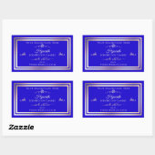 Royal Blue Product Label Gold Lijst  Roos (Vel)