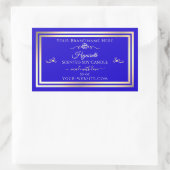 Royal Blue Product Label Gold Lijst  Roos (Tas)