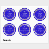 Royal Blue Product Label Gold Lijst  Roos (Vel)