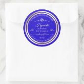 Royal Blue Product Label Gold Lijst  Roos (Tas)