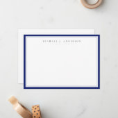 Royal Blue Professional Correspondent Notitiekaartje (Voorkant / Achterkant in situ)